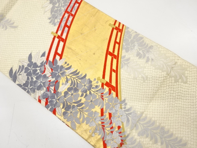 JAPANESE KIMONO / ANTIQUE FUKURO OBI / SILK / WOVEN BRIDGE